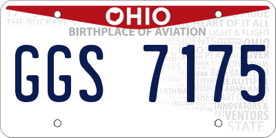 OH license plate GGS7175