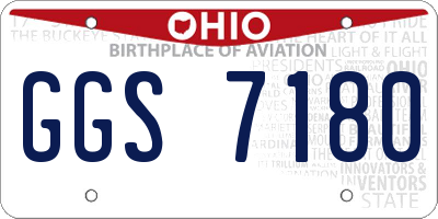 OH license plate GGS7180
