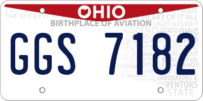 OH license plate GGS7182