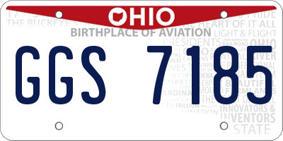OH license plate GGS7185