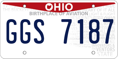 OH license plate GGS7187
