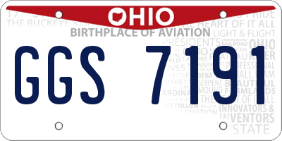 OH license plate GGS7191