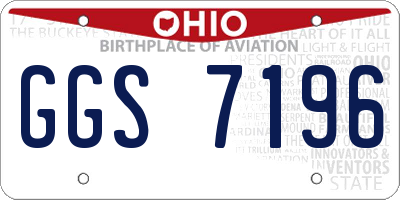 OH license plate GGS7196