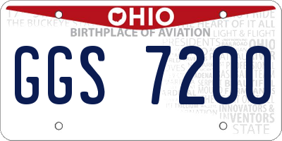 OH license plate GGS7200