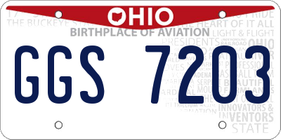 OH license plate GGS7203