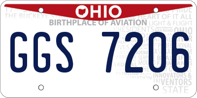 OH license plate GGS7206