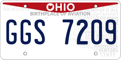 OH license plate GGS7209