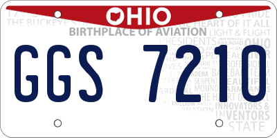 OH license plate GGS7210