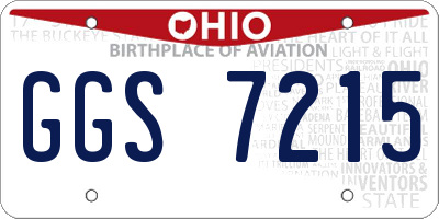 OH license plate GGS7215