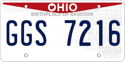 OH license plate GGS7216