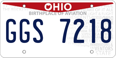 OH license plate GGS7218