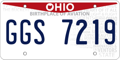 OH license plate GGS7219