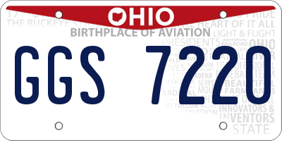OH license plate GGS7220