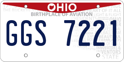 OH license plate GGS7221