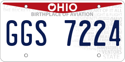 OH license plate GGS7224
