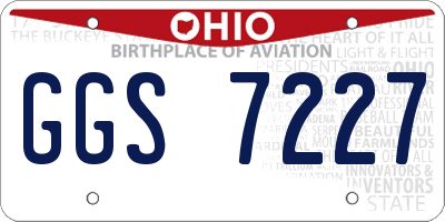 OH license plate GGS7227