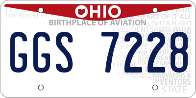 OH license plate GGS7228