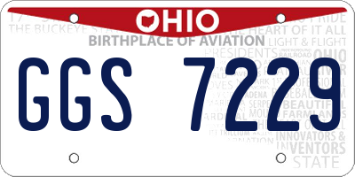OH license plate GGS7229