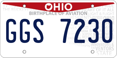 OH license plate GGS7230