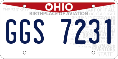 OH license plate GGS7231