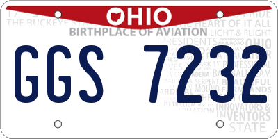 OH license plate GGS7232