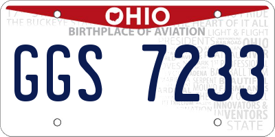 OH license plate GGS7233