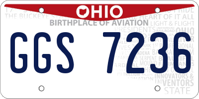 OH license plate GGS7236