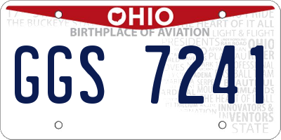OH license plate GGS7241