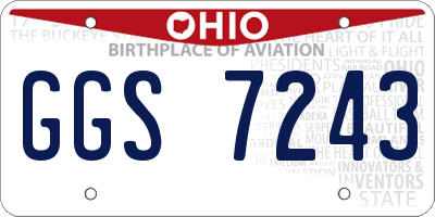 OH license plate GGS7243