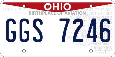 OH license plate GGS7246