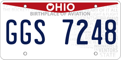 OH license plate GGS7248
