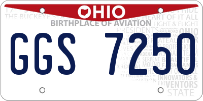OH license plate GGS7250