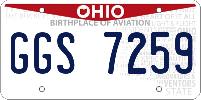 OH license plate GGS7259