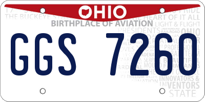OH license plate GGS7260