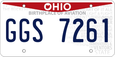 OH license plate GGS7261