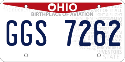 OH license plate GGS7262