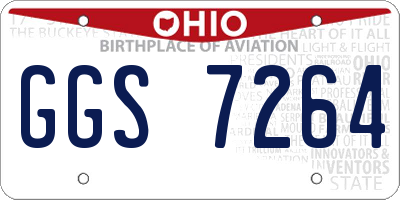 OH license plate GGS7264