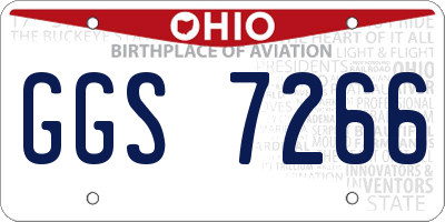 OH license plate GGS7266