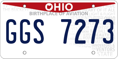OH license plate GGS7273