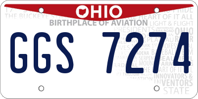 OH license plate GGS7274