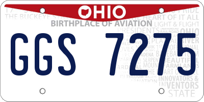 OH license plate GGS7275
