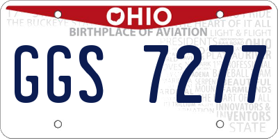 OH license plate GGS7277