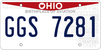 OH license plate GGS7281