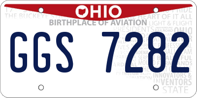 OH license plate GGS7282