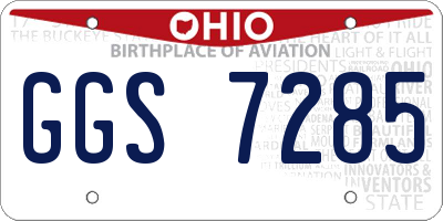 OH license plate GGS7285