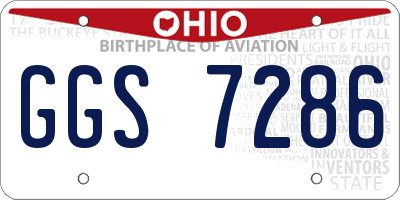 OH license plate GGS7286