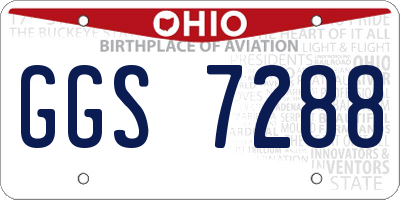 OH license plate GGS7288