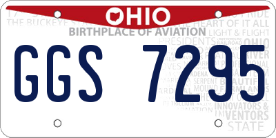 OH license plate GGS7295
