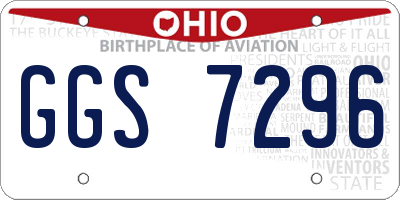 OH license plate GGS7296