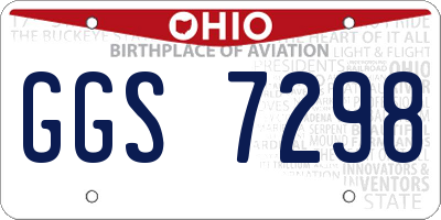 OH license plate GGS7298